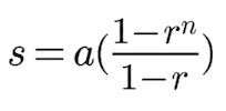 Geometrik bir dizinin ilk n teriminin toplamının nasıl elde edileceğine ilişkin formül
