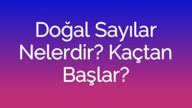 Doğal Sayılar Nelerdir? Kaçtan Başlar?