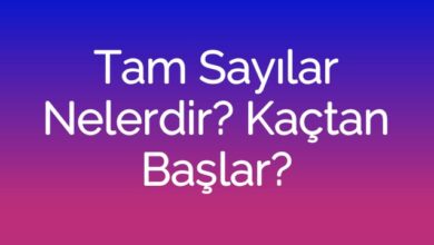 Tam Sayılar Nelerdir? Kaçtan Başlar?