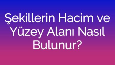 Şekillerin Hacim ve Yüzey Alanı Nasıl Bulunur?